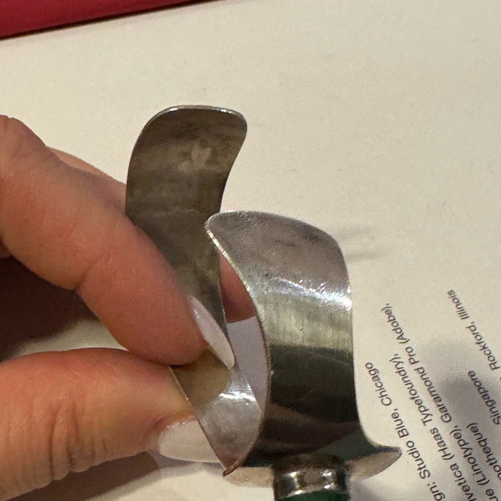 925 Sterling silver and turquoise cuff bracelet 18.4g - Picture 16 of 16